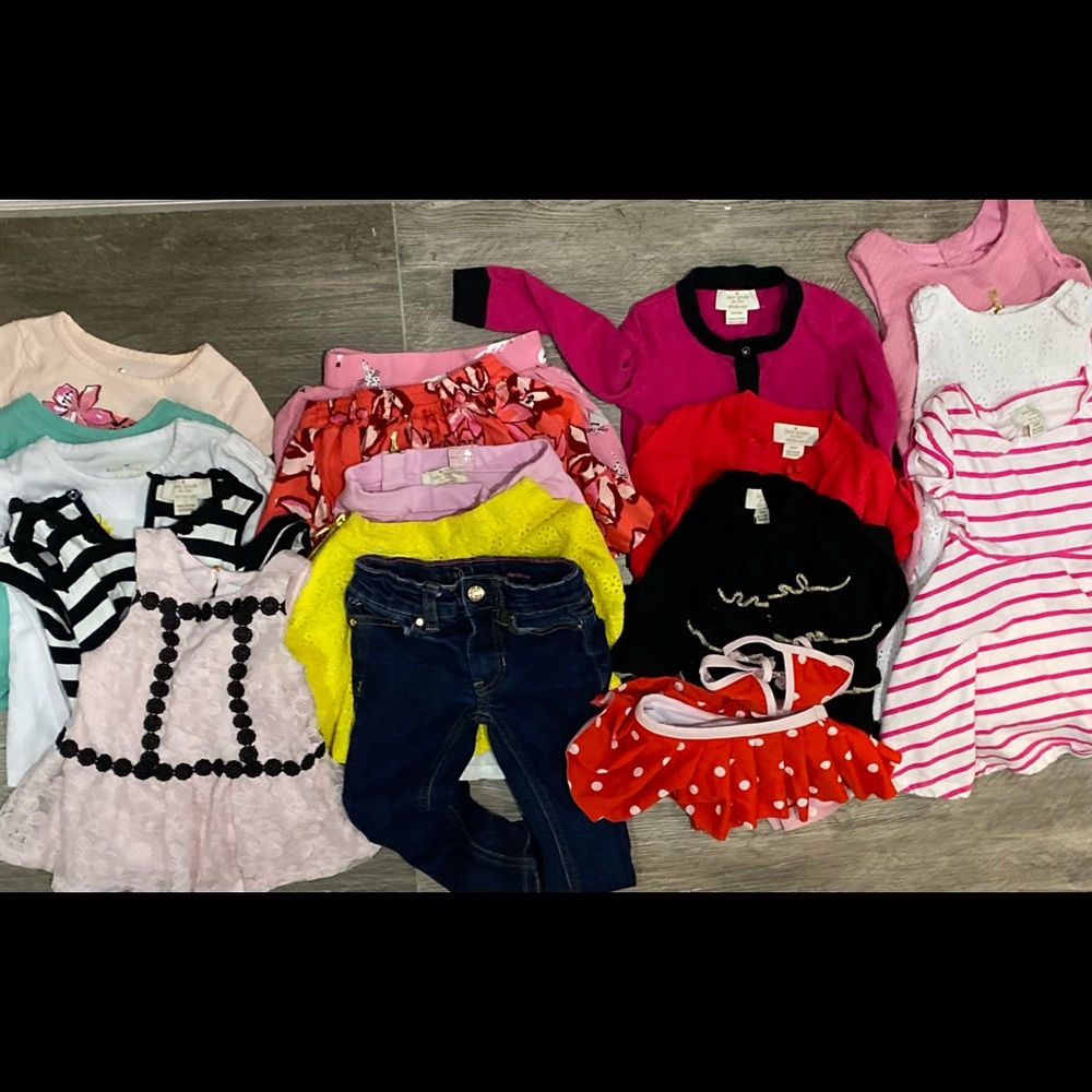 Kate Spade 2 Year Old LOT of Kids Clothes Girls 18 Pieces